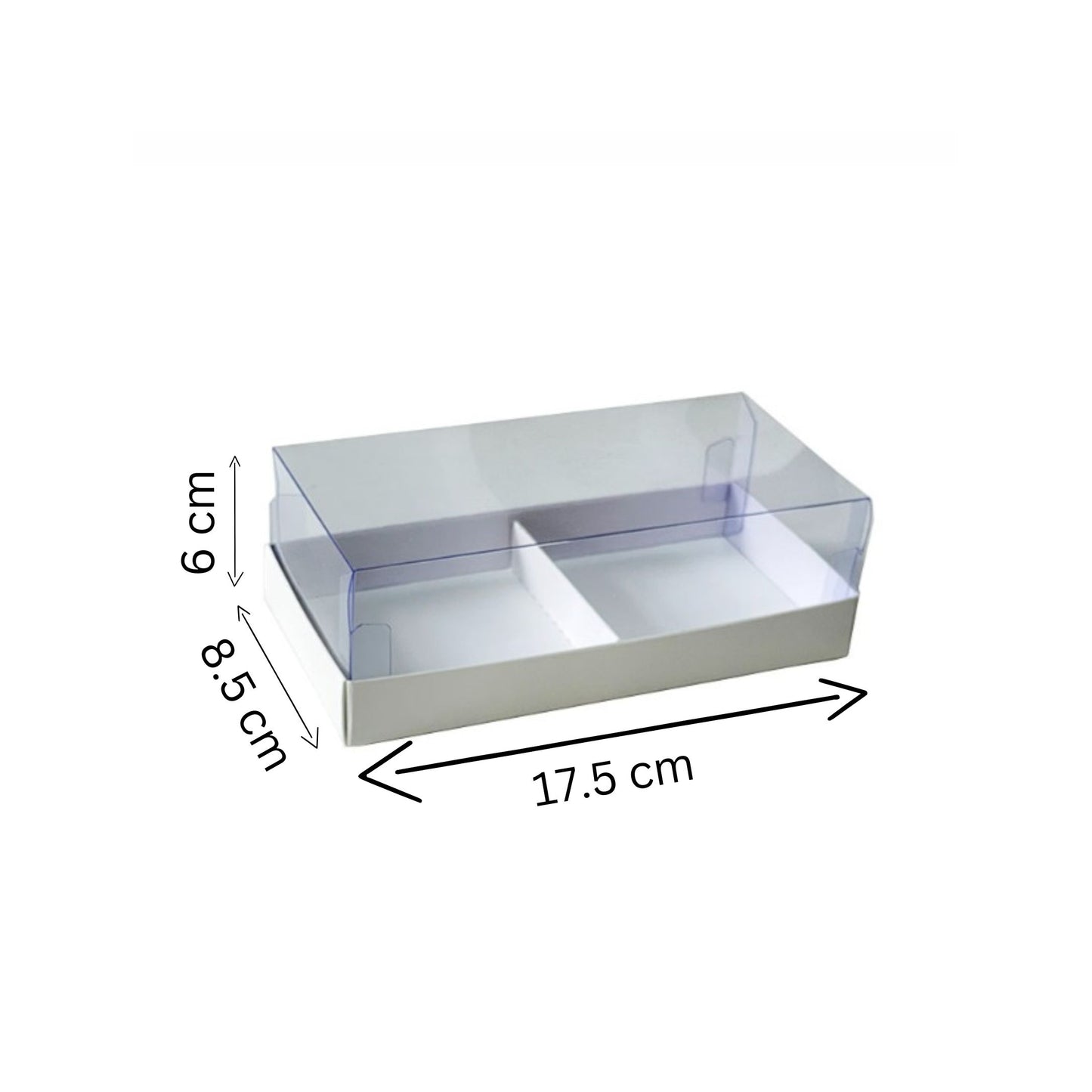 Transparent box for 2 mini cakes, CB1786MC