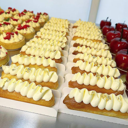 White U-Card 4 x 13.5 x 2 cm tray for Eclair, Set of 20