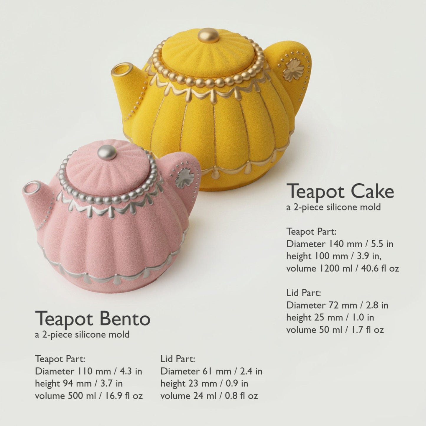 Teapot 1200 Silicone Mould, HM205