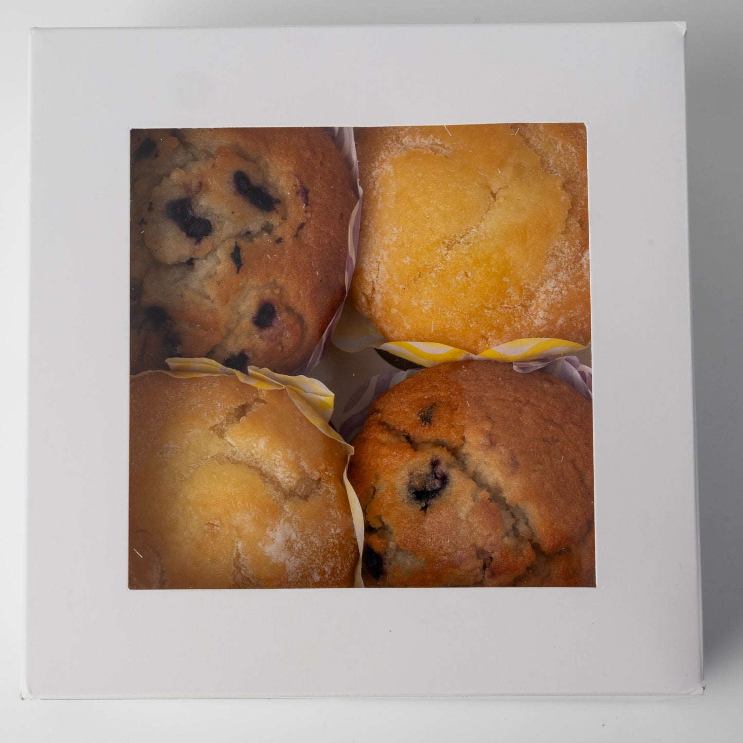 Windowed 4 cupcake box with inserts, CBC16168MC