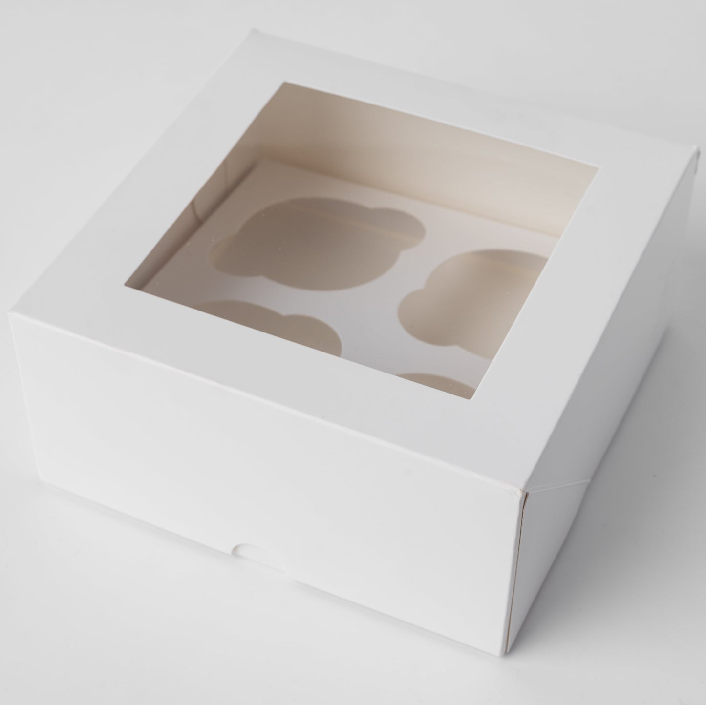 Windowed 4 cupcake box with inserts, CBC16168MC