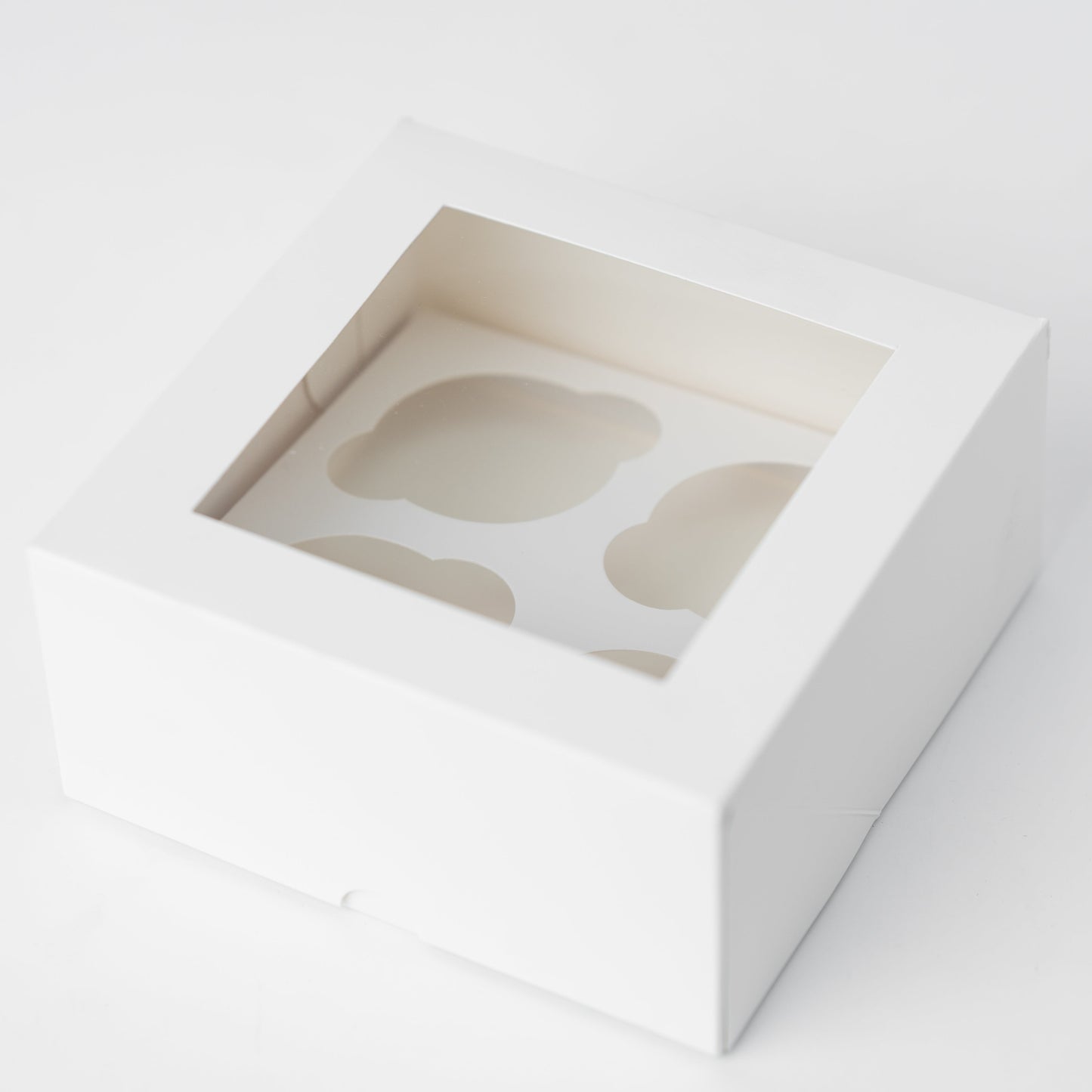 Windowed 4 cupcake box with inserts, CBC16168MC