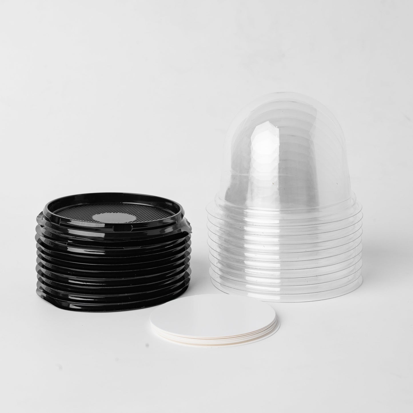 Large Single Transparent Dome, Black, Set of 10,  CD89S10