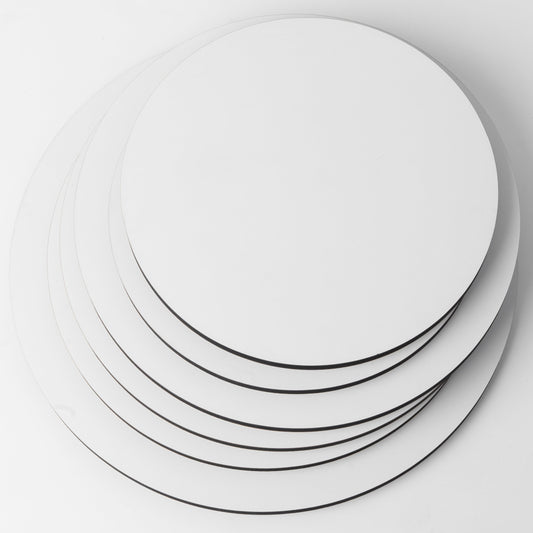 White 10 mm (MDF) Cake Board Drum 10mm, 1 pcs