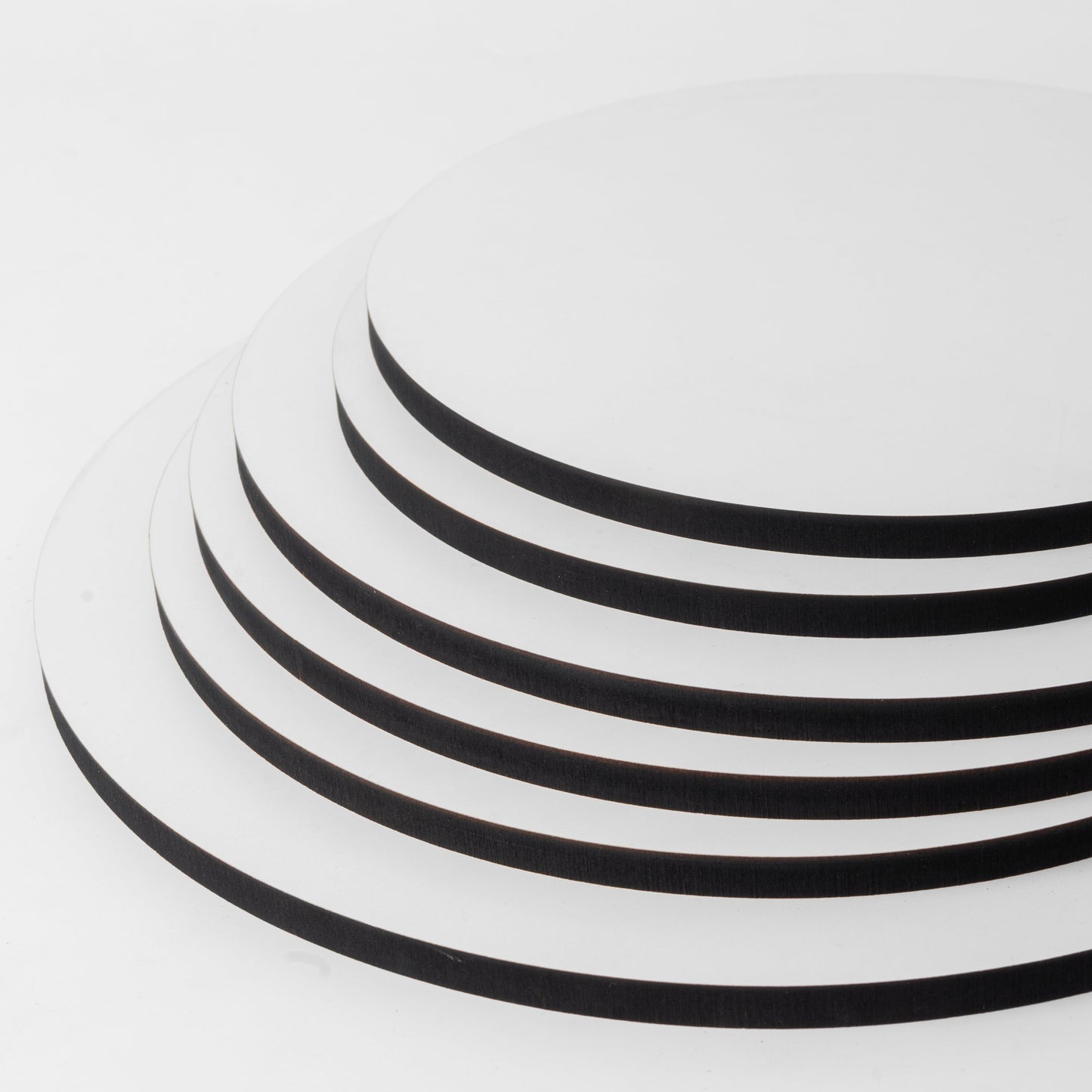 White 10 mm (MDF) Cake Board Drum 10mm, 1 pcs