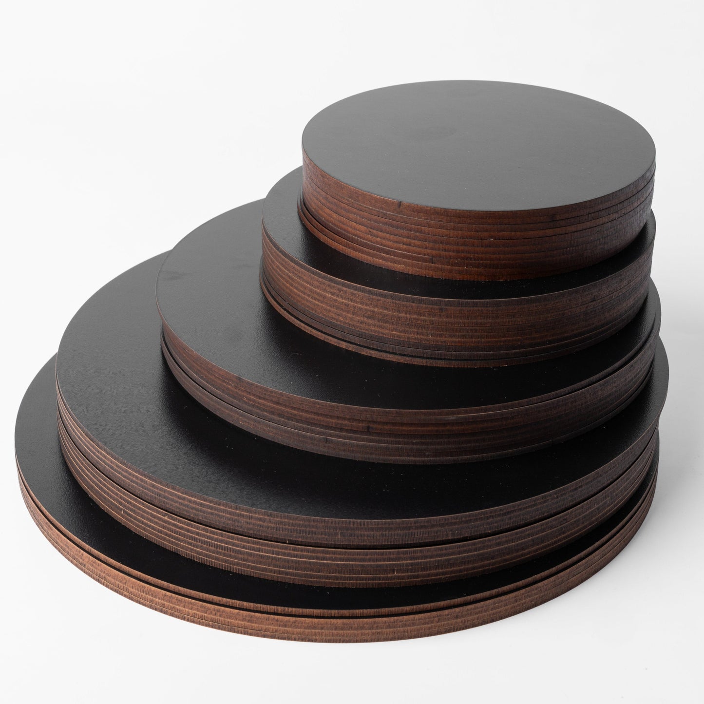 3MM, MDF, BLACK, ROUND,  Plain Wooden Boards