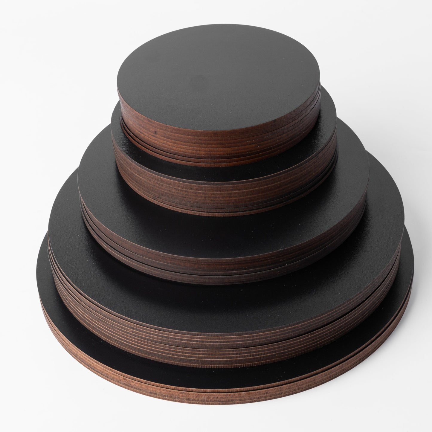 3MM, MDF, BLACK, ROUND,  Plain Wooden Boards