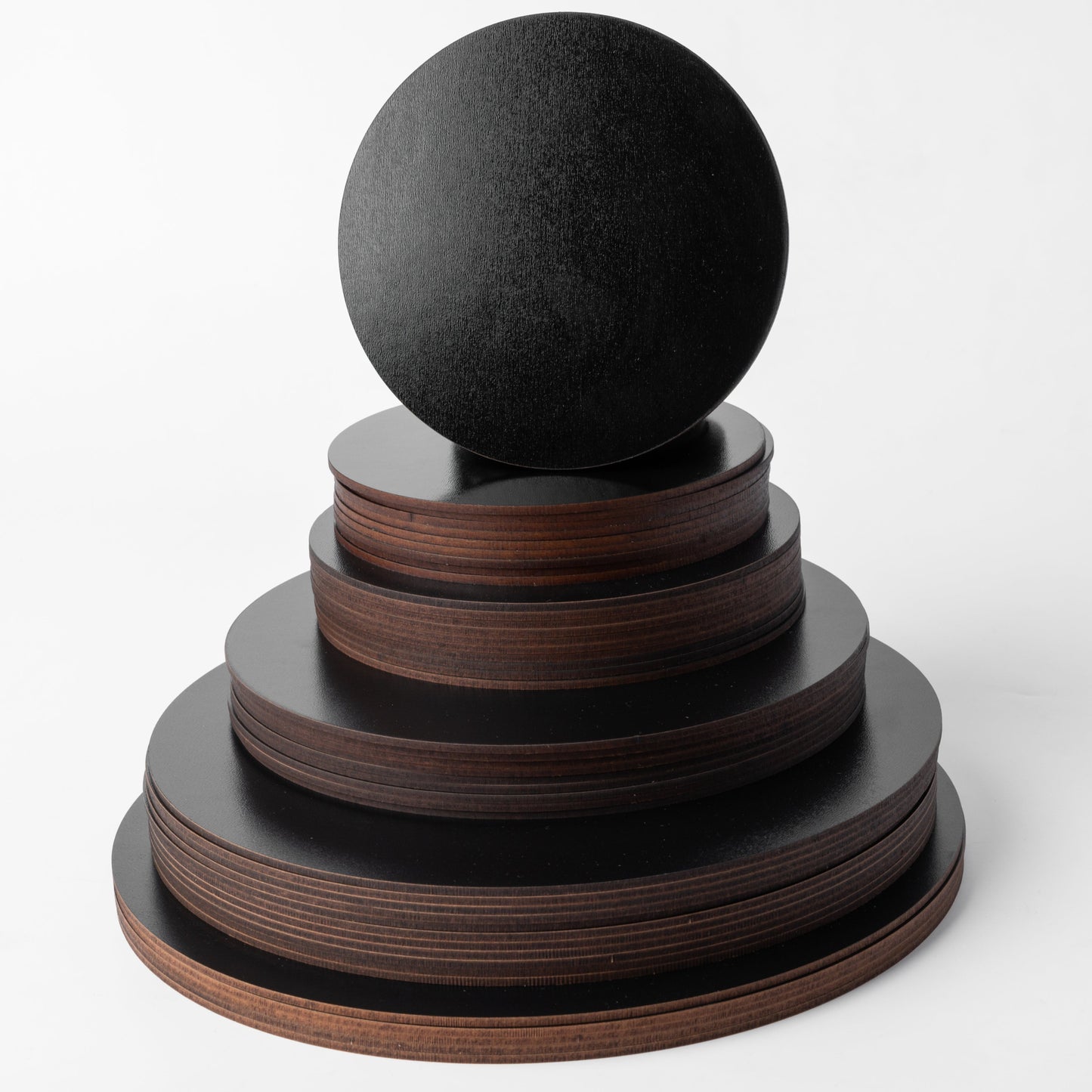 3MM, MDF, BLACK, ROUND,  Plain Wooden Boards