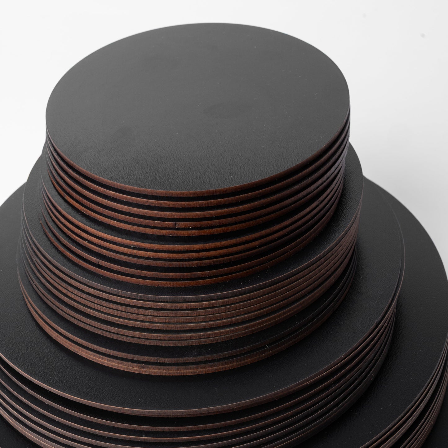 3MM, MDF, BLACK, ROUND,  Plain Wooden Boards