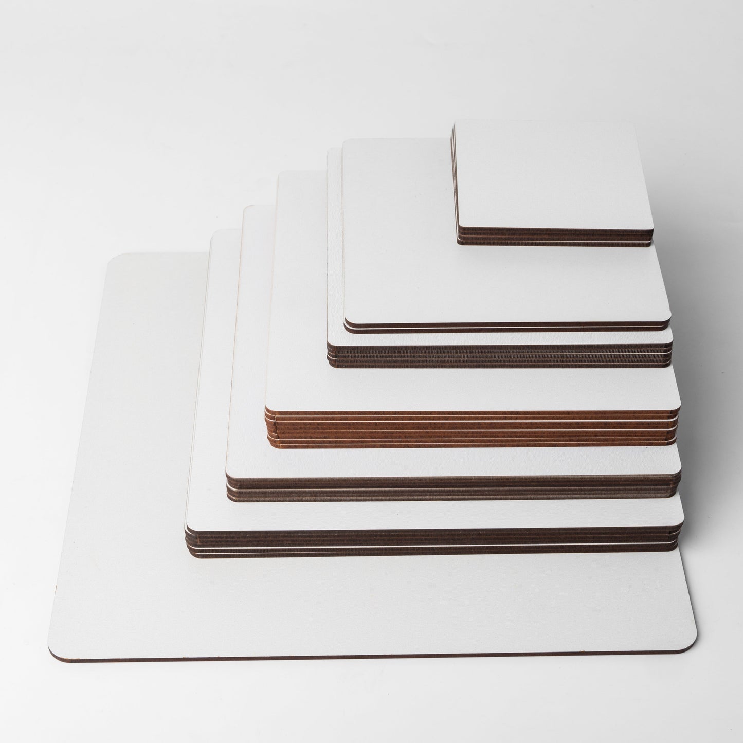 3MM, MDF, WHITE, SQUARE,  Plain Wooden Boards
