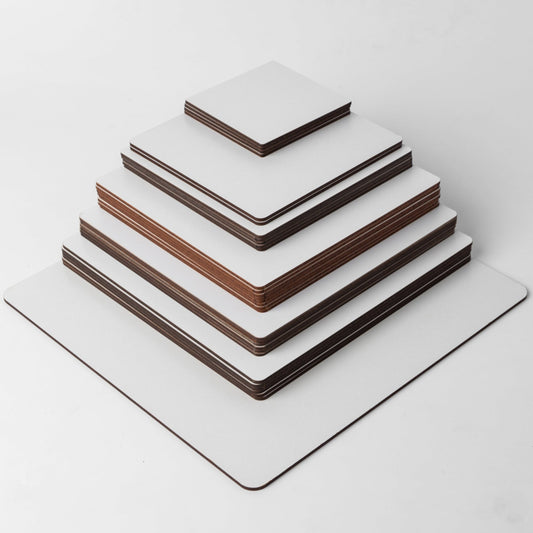 3MM, MDF, WHITE, SQUARE,  Plain Wooden Boards