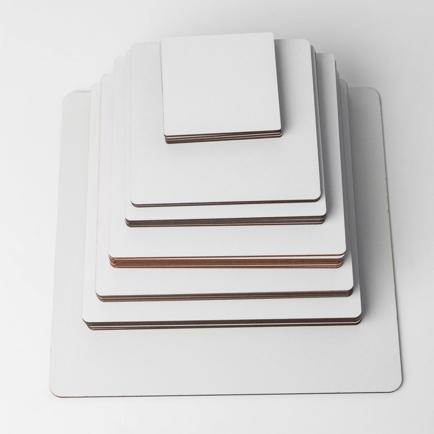 3MM, MDF, WHITE, SQUARE,  Plain Wooden Boards