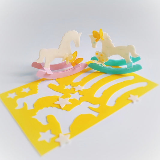 Silicone Pattern for decoration "Rocking Horse" CM2068