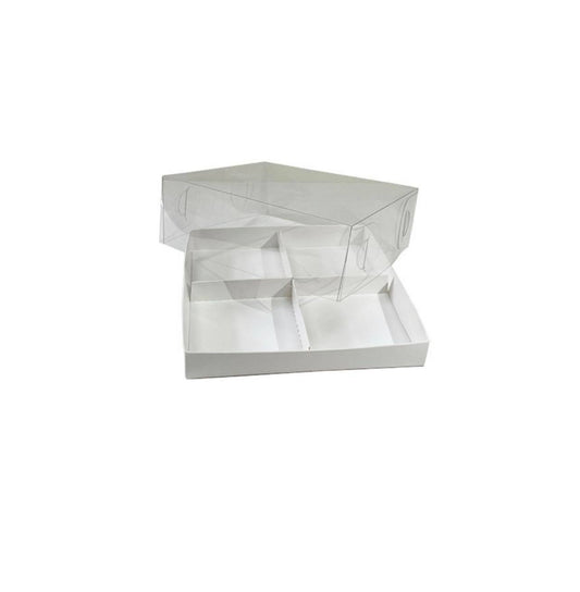 Set of 10 Transparent box for 4 mini cakes