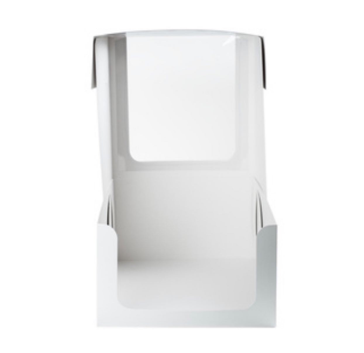 Windowed white cake boxes, plain 25 x 25 x 15 cm