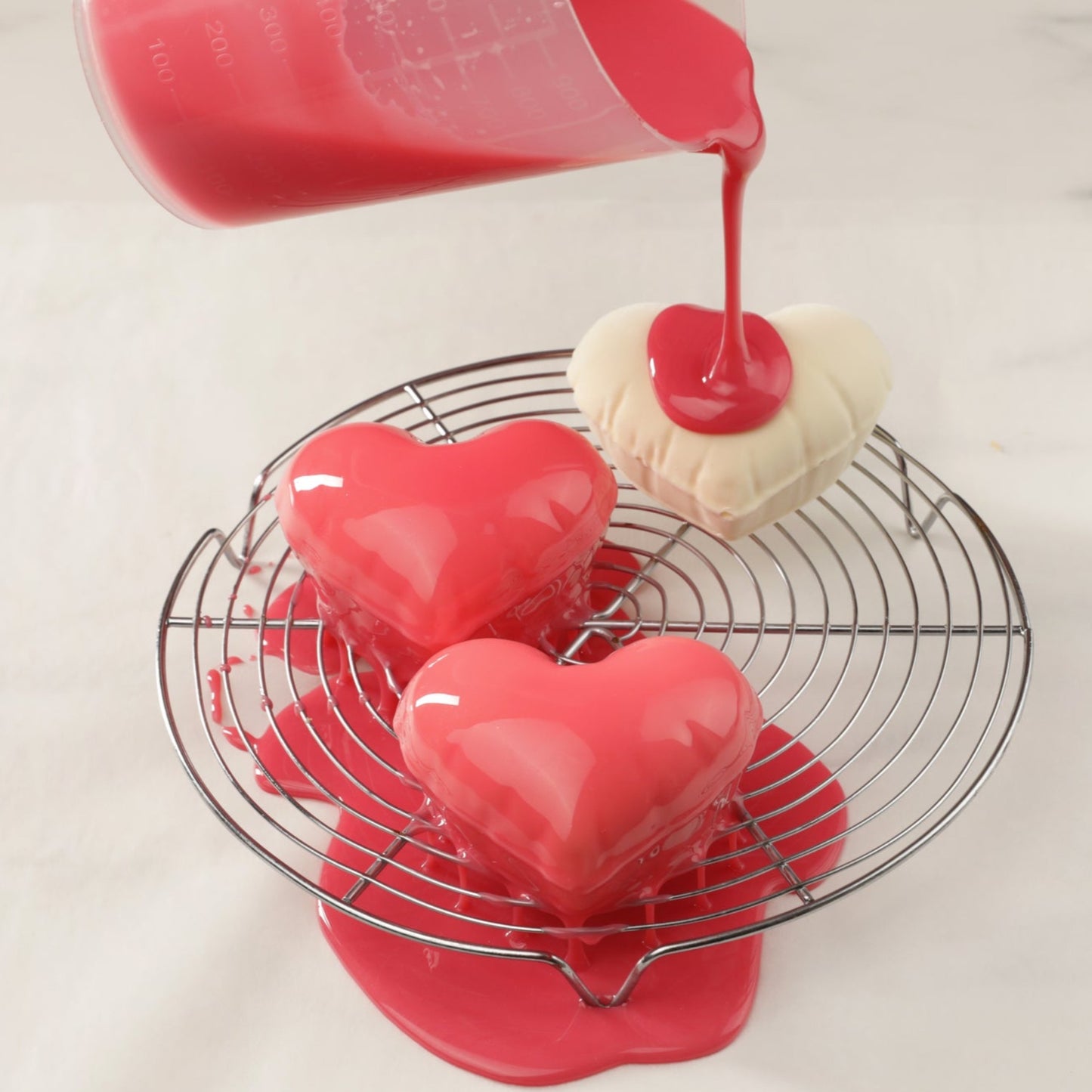 Mini Baloon Heart Cake, S014 Silicone Mould