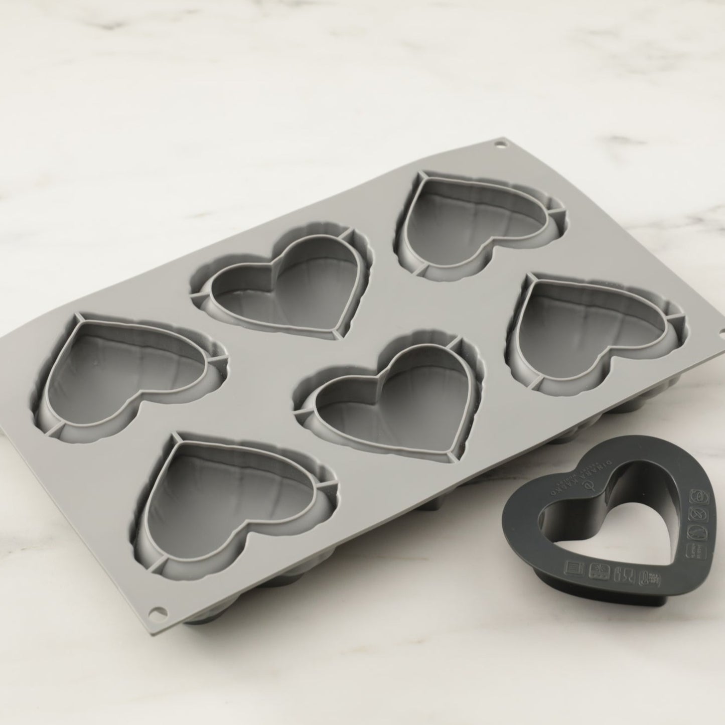 Mini Baloon Heart Cake, S014 Silicone Mould