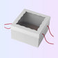 Strong cake box with window lid and rope handles