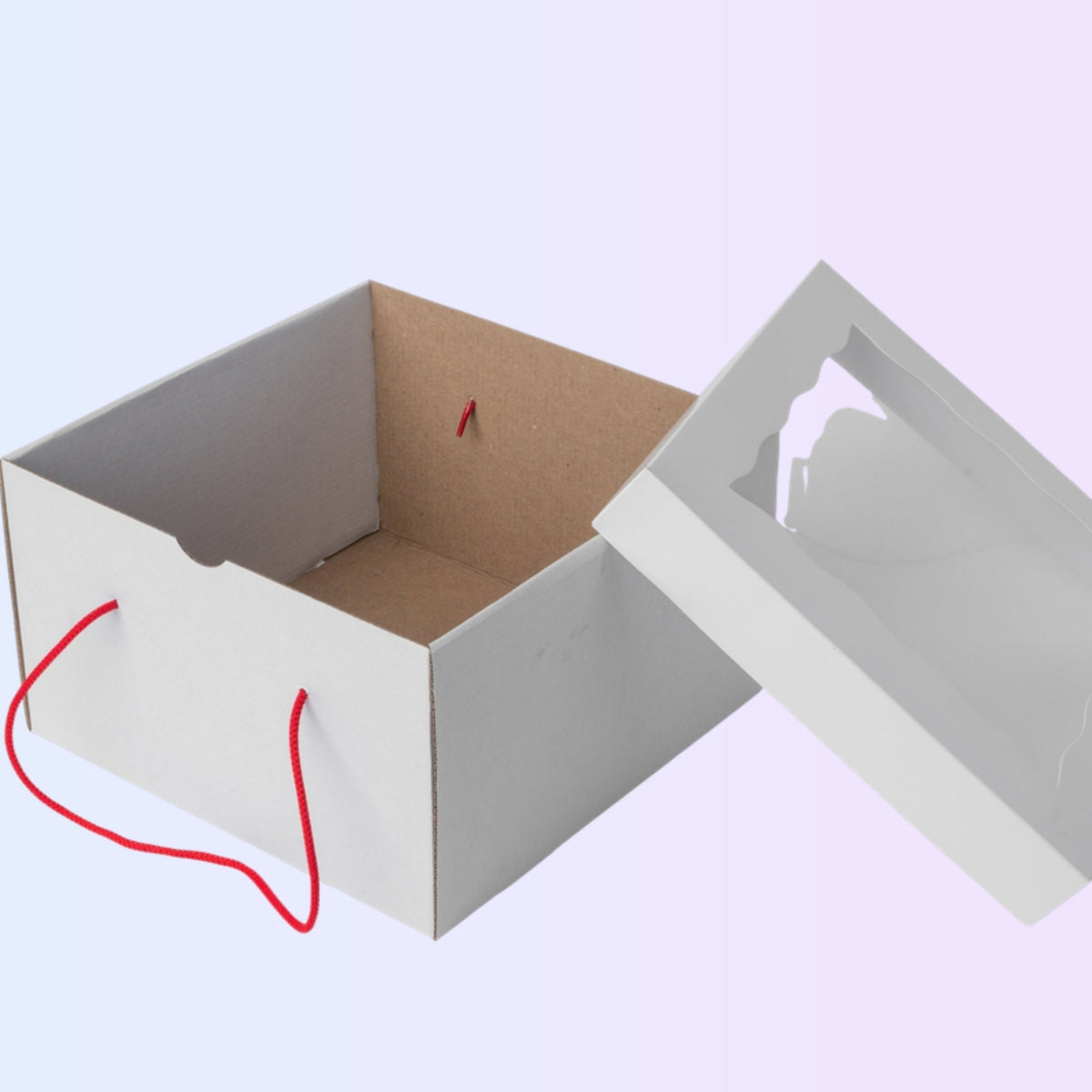 Strong cake box open with lid