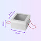 Strong cake box 25 x 25 x 15 cm with size guide
