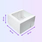 Windowed white cake box 30 x 30 x 15 cm with size guide