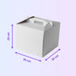 Strong cake box with handle 30 x 30 x 25 cm with size guide
