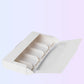 Windowed eclair box open with inserts