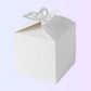 White single cake box with butterfly closure