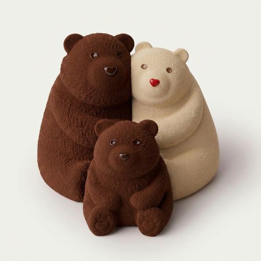 Bear Hug Family Silicone Moulds, HM269