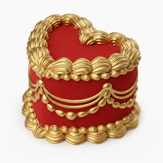 Lambeth Heart Cake 1000 Silicone Mould, HM249