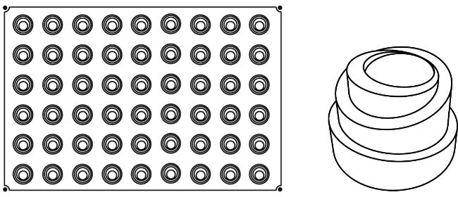 Babele Mignon Silicone mould, PX011
