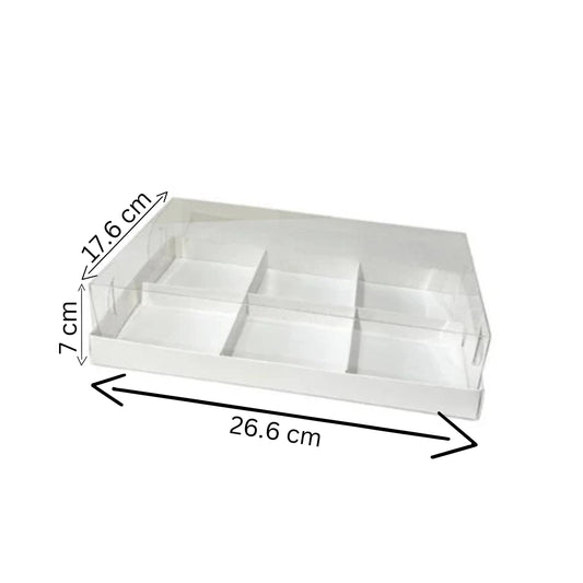 Transparent box for 6 mini cakes, CB26177MC