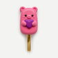 Teddy Heart Lollipop Silicone mould, HM345