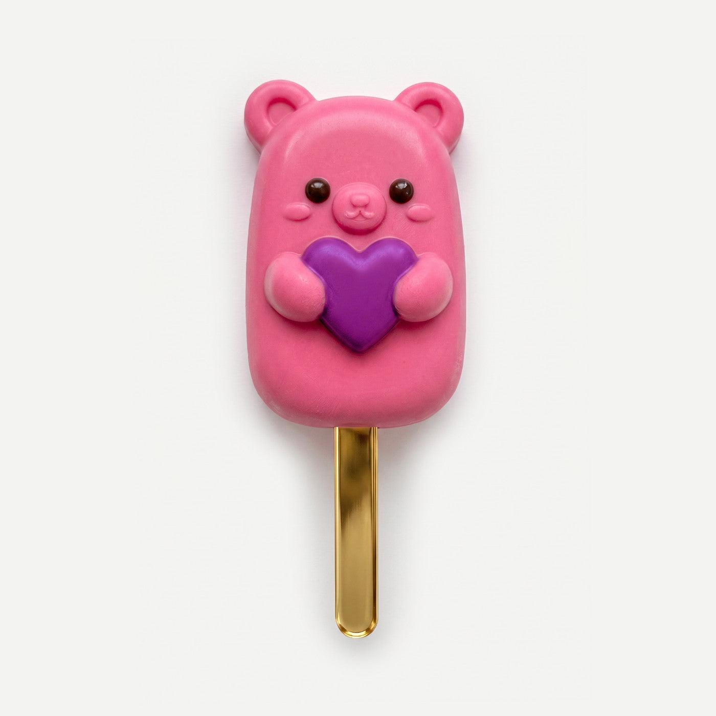 Teddy Heart Lollipop Silicone mould, HM345