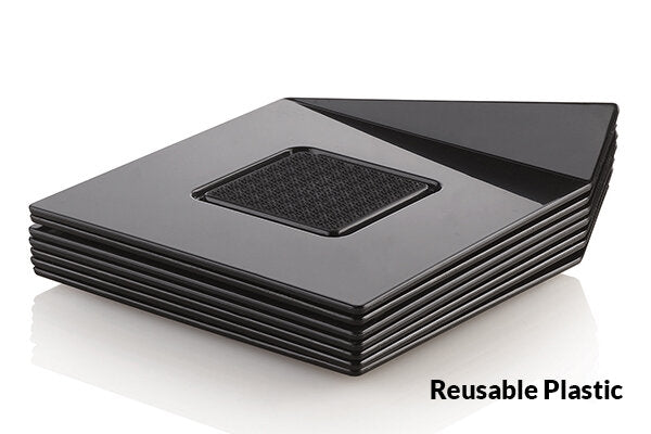 Black, Square 83x83 mm, Silikomart Mini Cakes Trays, Set 100