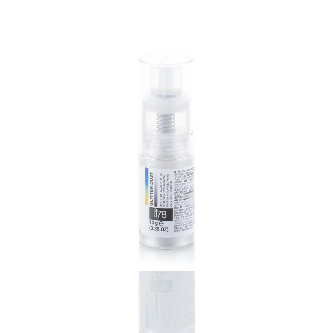 Silikomart Foodgrade Glitter Dust Spray, 10g, Silver