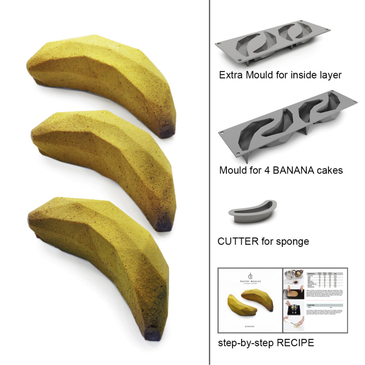 Banana Mini Silicone Mould, S005