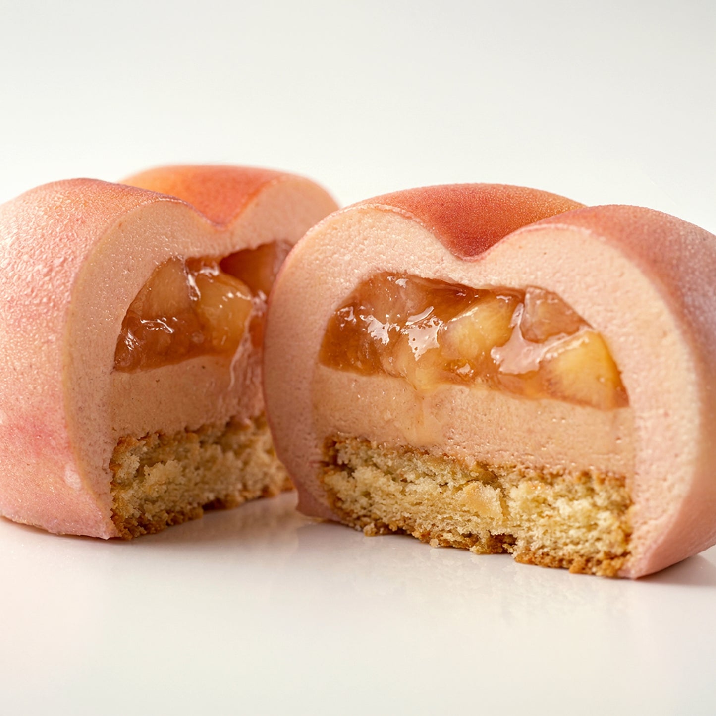Realistic Flat Peach Silicone mould, HM298