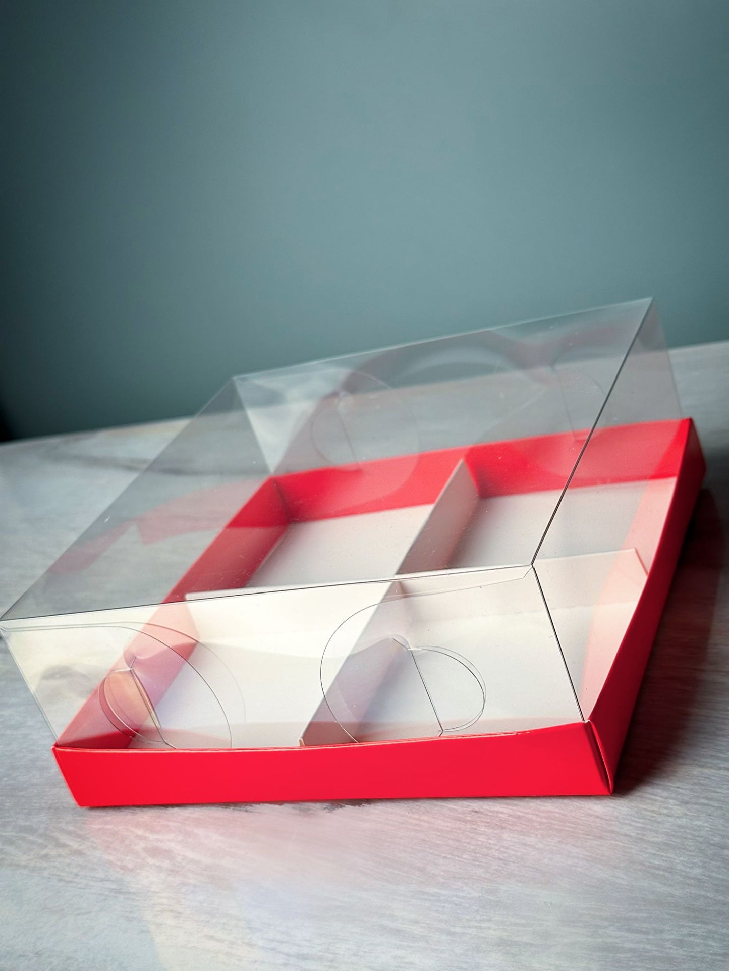 Transparent box for 4 mini cakes, CB17177MC