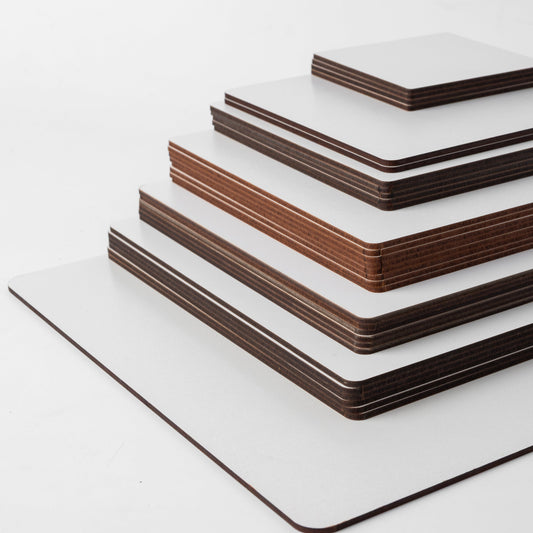 3MM, MDF, WHITE, SQUARE,  Plain Wooden Boards