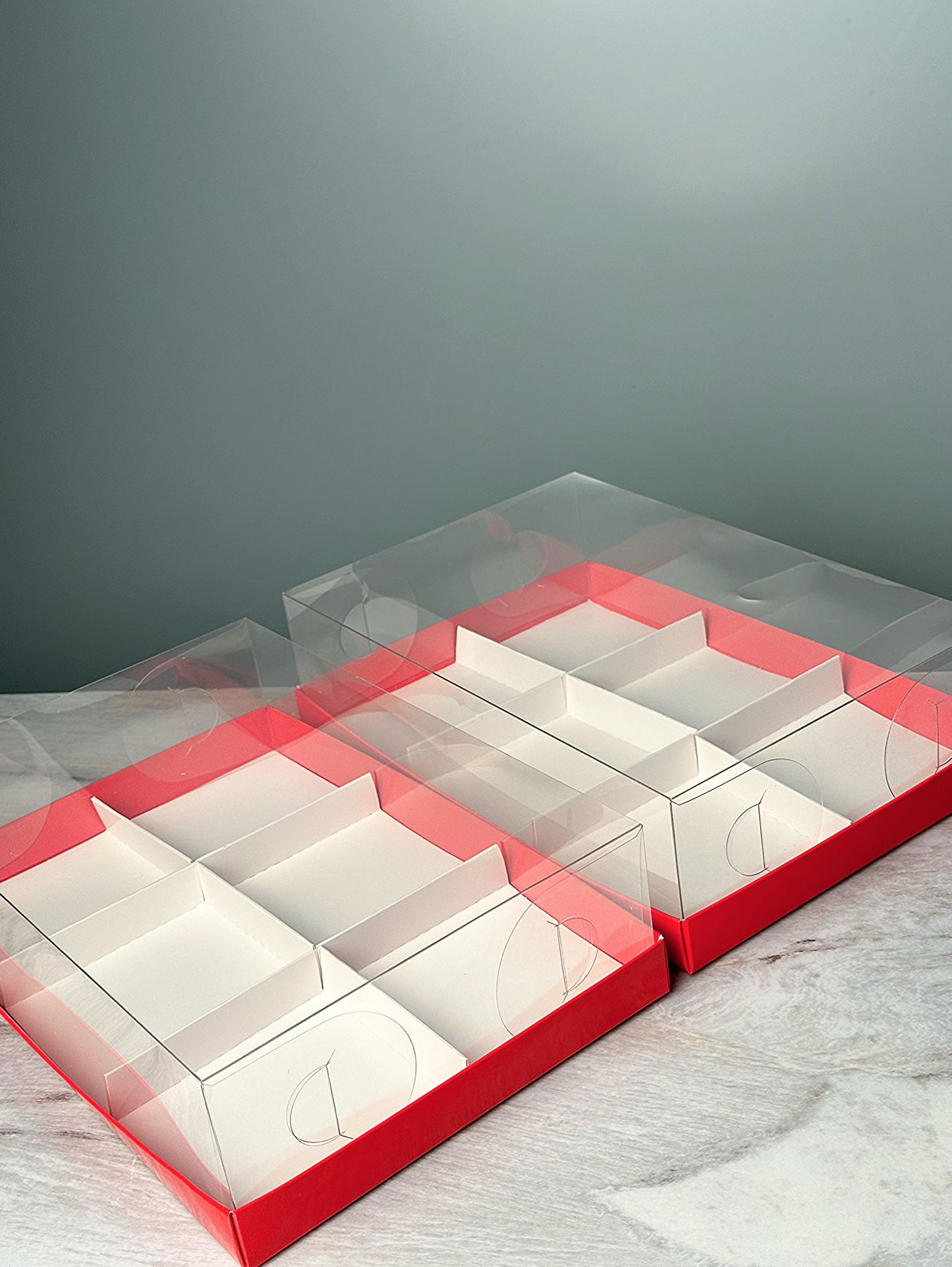 Transparent box for 6 mini cakes, CB26177MC