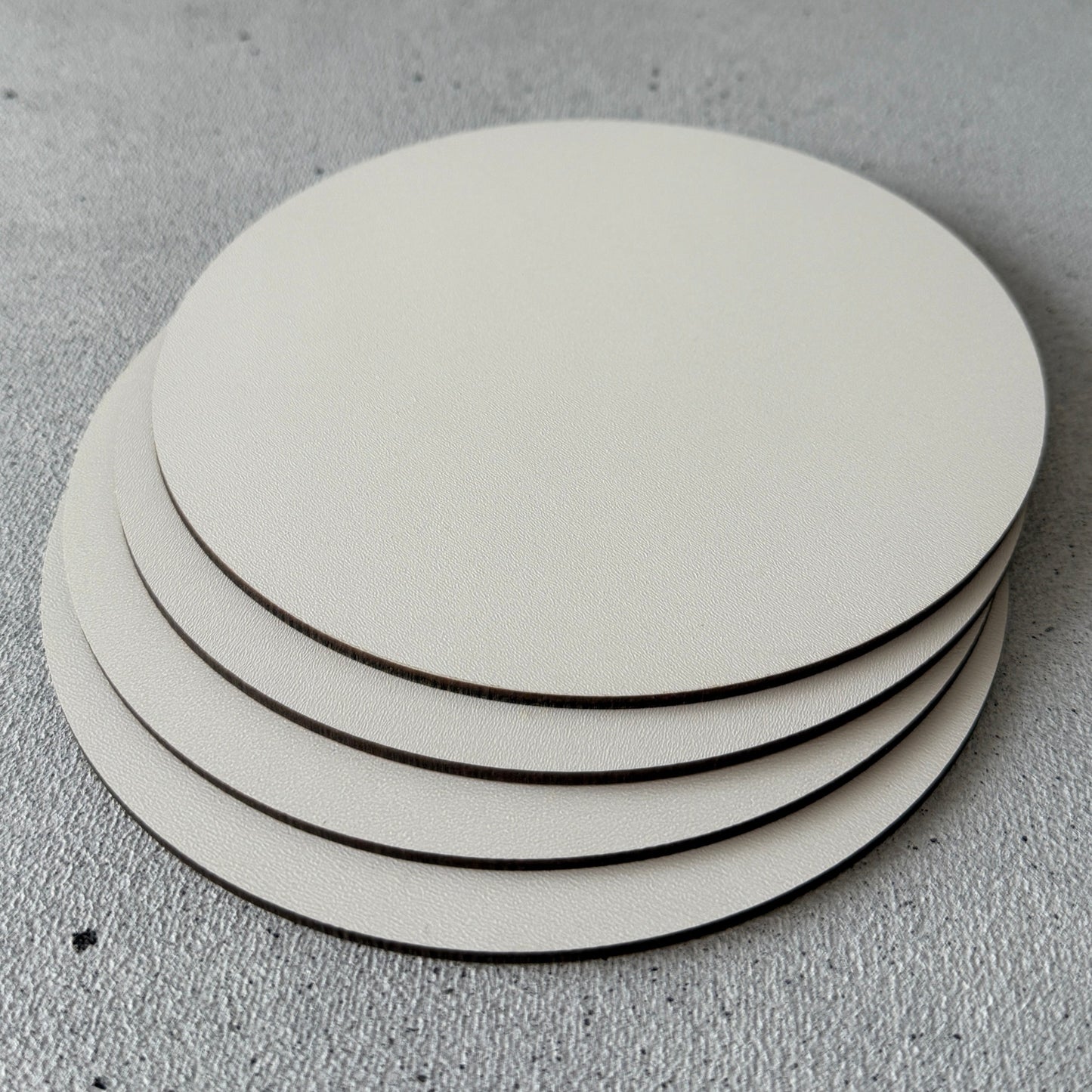 3MM, MDF, WHITE, ROUND,  Plain Wooden Boards