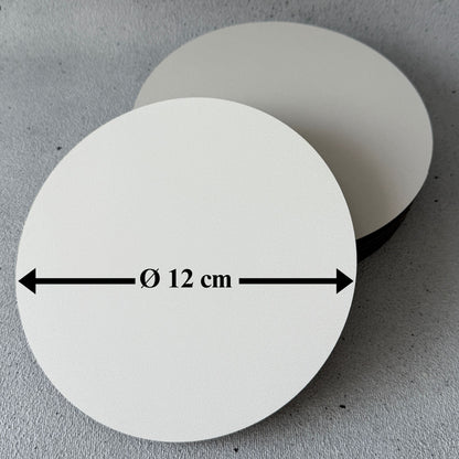 3MM, MDF, WHITE, ROUND,  Plain Wooden Boards