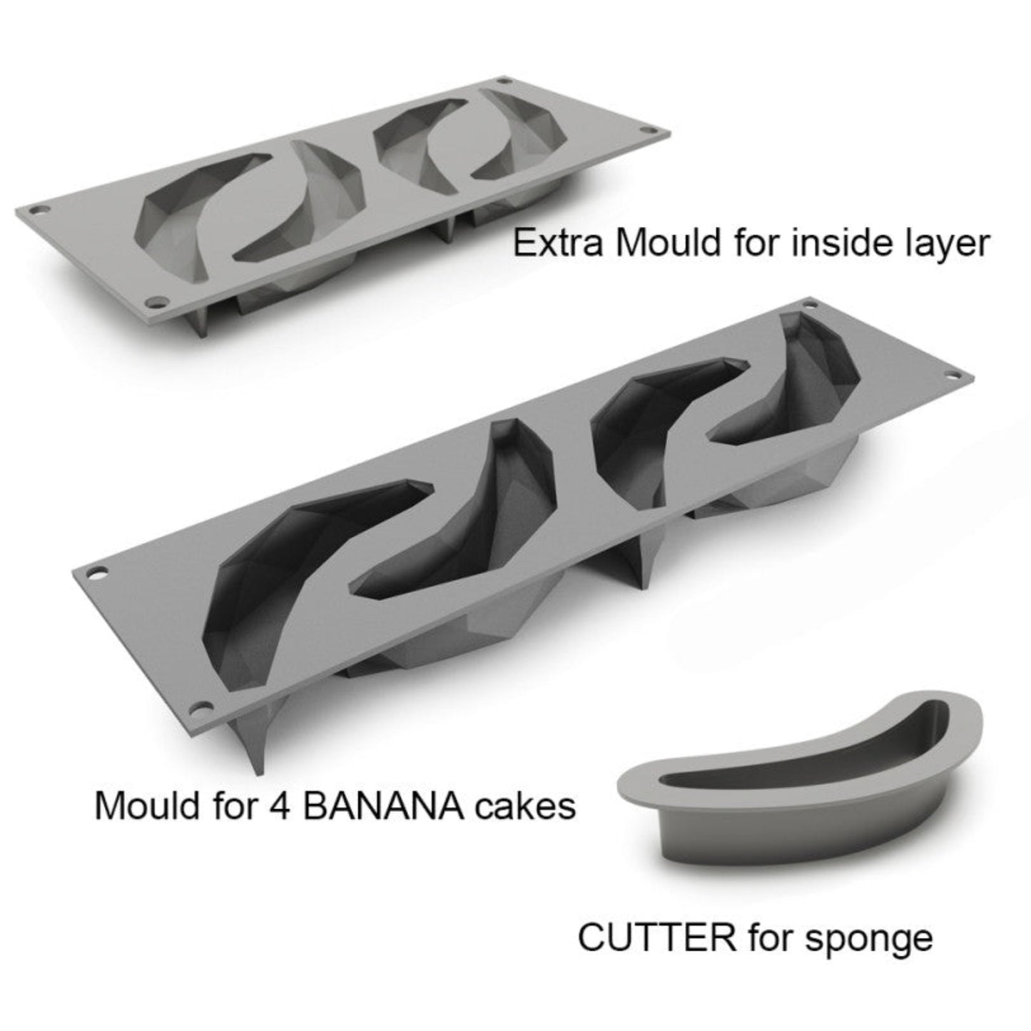 Banana Mini Silicone Mould, S005