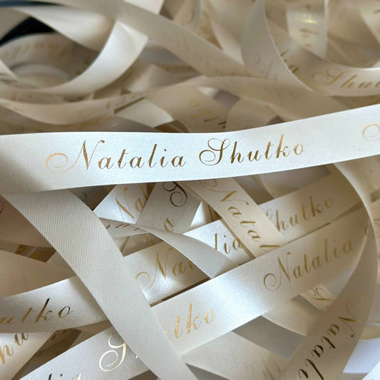 Custom printed Satin Ribbon, 50 meters