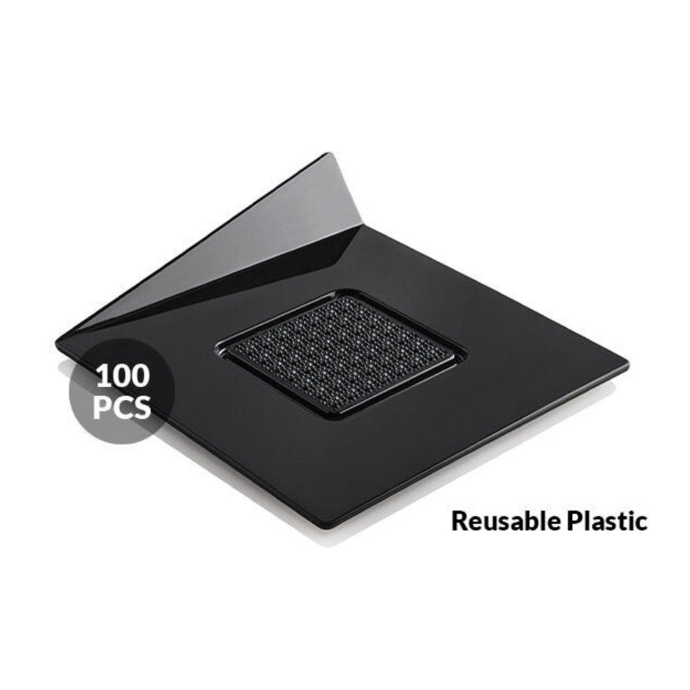 Silikomart black square mini cake tray 83x83 mm, set 100