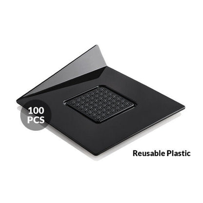 Silikomart black square mini cake tray 83x83 mm, set 100