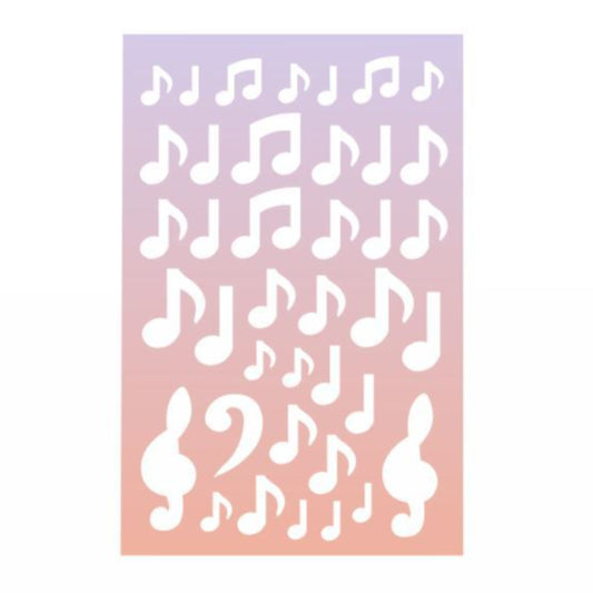 Silicone Pattern for decoration "Music notes" CM1896