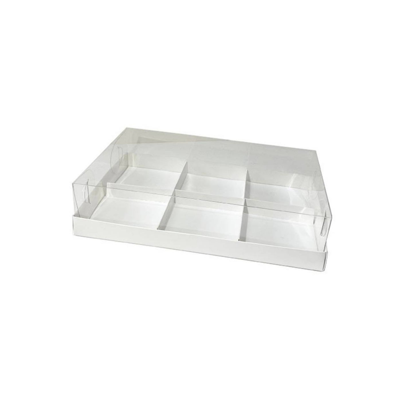 Set of 10 Transparent box for 6 mini cakes