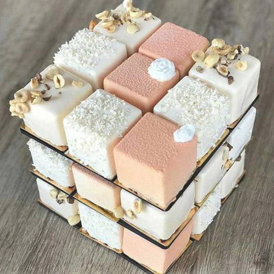 Acrylic "Rubik's Cube" cake stand
